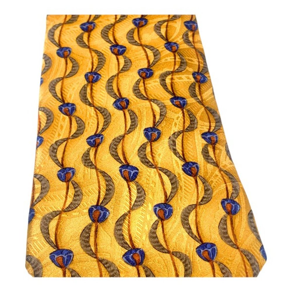 Robert‎ Talbott Best of Class Gold Asp Print 100% Silk Handsewn Necktie - Picture 6 of 8